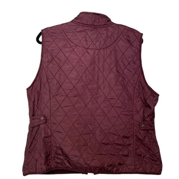 Eddie Bauer Plum Quilted Zipper Button Combo Vest Size XL - Picture 2 of 10
